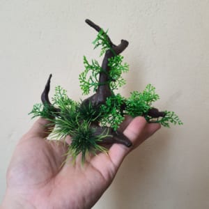 Phụ kiện trang trí bể cá: mẫu cây nhựa giống lũa
