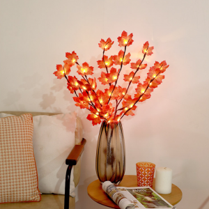 Đèn led trang trí: mẫu phong lá đỏ với 20 bóng led