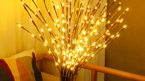 Đèn led trang trí: mẫu tầm xuân với 20 bóng led