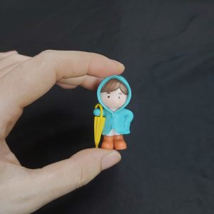 Phụ kiện trang trí tiểu cảnh: Mẫu cậu bé cầm ô