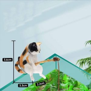 Phụ kiện trang trí bể cá: Mèo câu cá